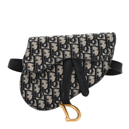 Christian Dior Oblique Saddle Belt Pouch Black 1 of 9