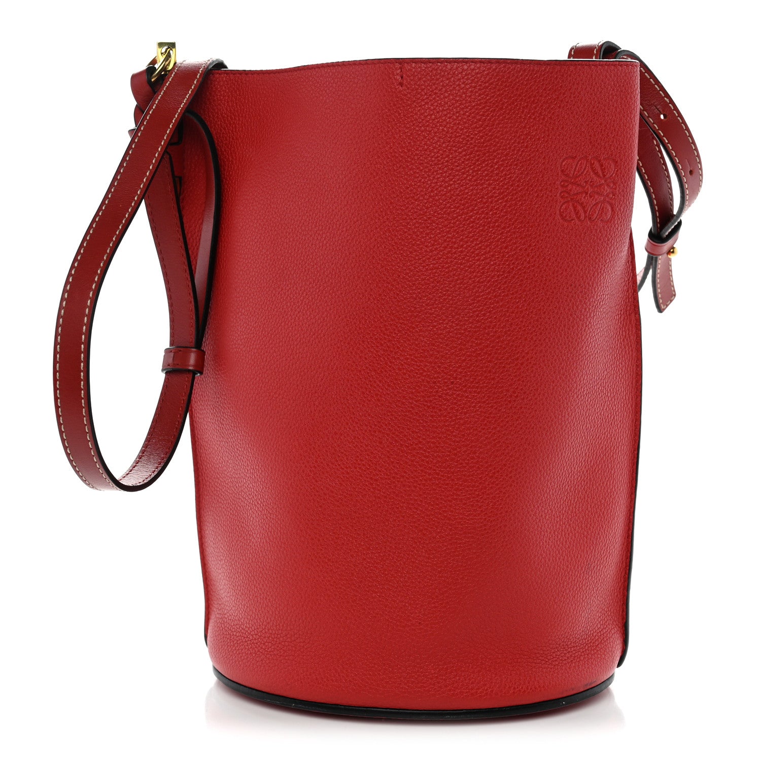 Loewe Calfskin Gate Bucket Bag Scarlet Burnt Red 1 of 9