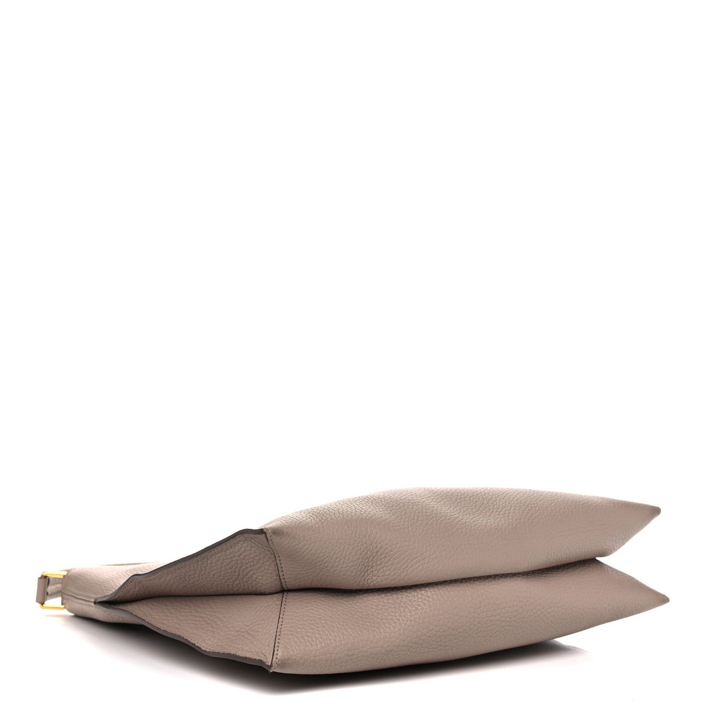 Pebbled Calfskin Alix Padlock Zip Hobo Bag Taupe