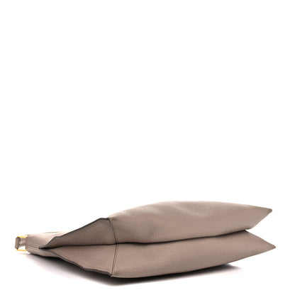 Tom Ford Pebbled Calfskin Alix Padlock Zip Hobo Bag Taupe 4 of 15