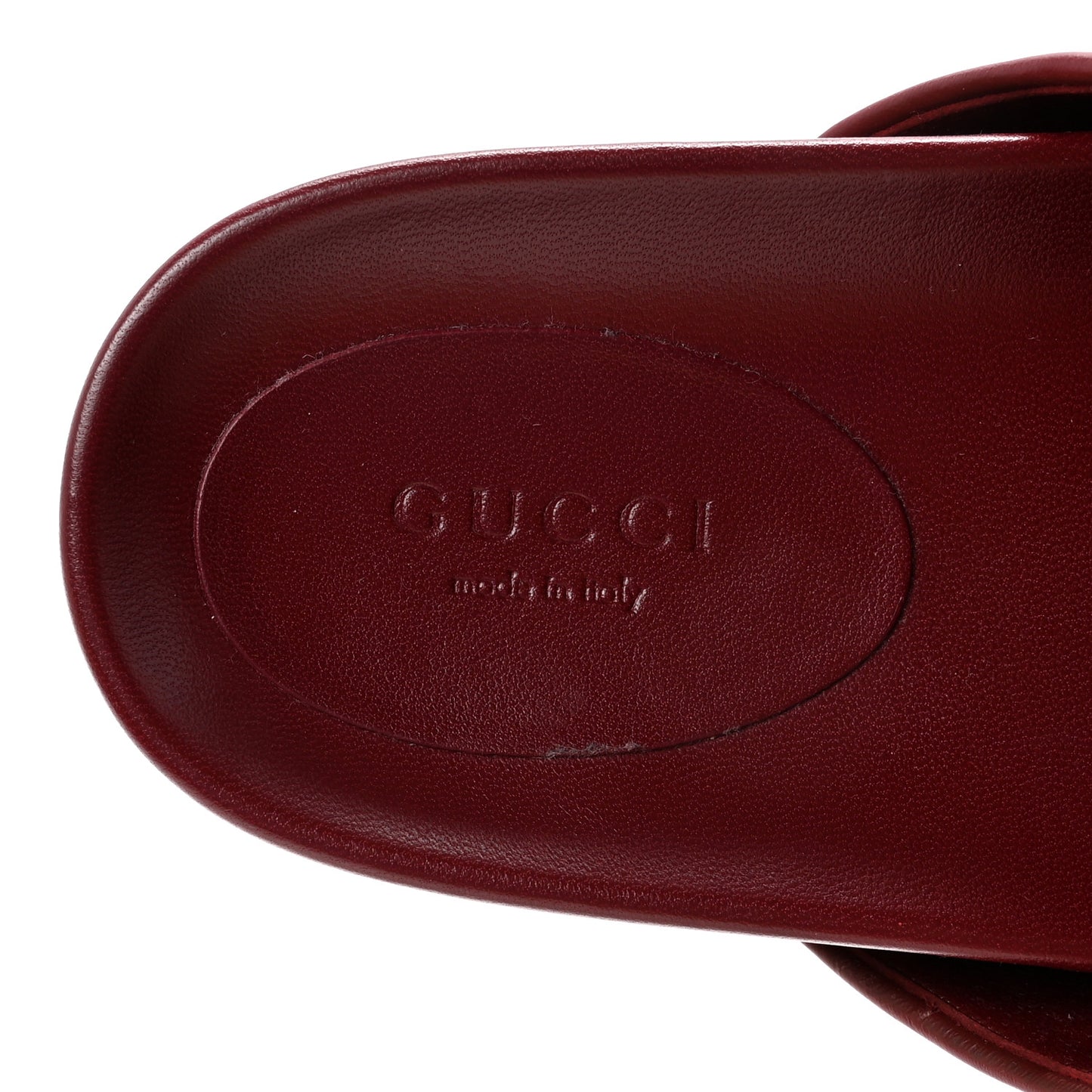 GG Supreme Monogram Womens Horsebit Slippers 40 Rosso Ancora
