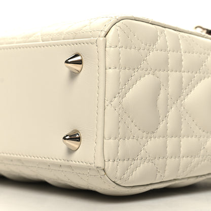 Christian Dior Lambskin Cannage Dioramour Heart Small Lady Dior White Red 10 of 10