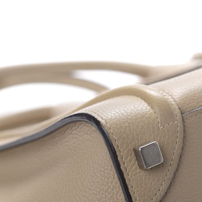 Celine Drummed Calfskin Micro Luggage Souris 6 of 12