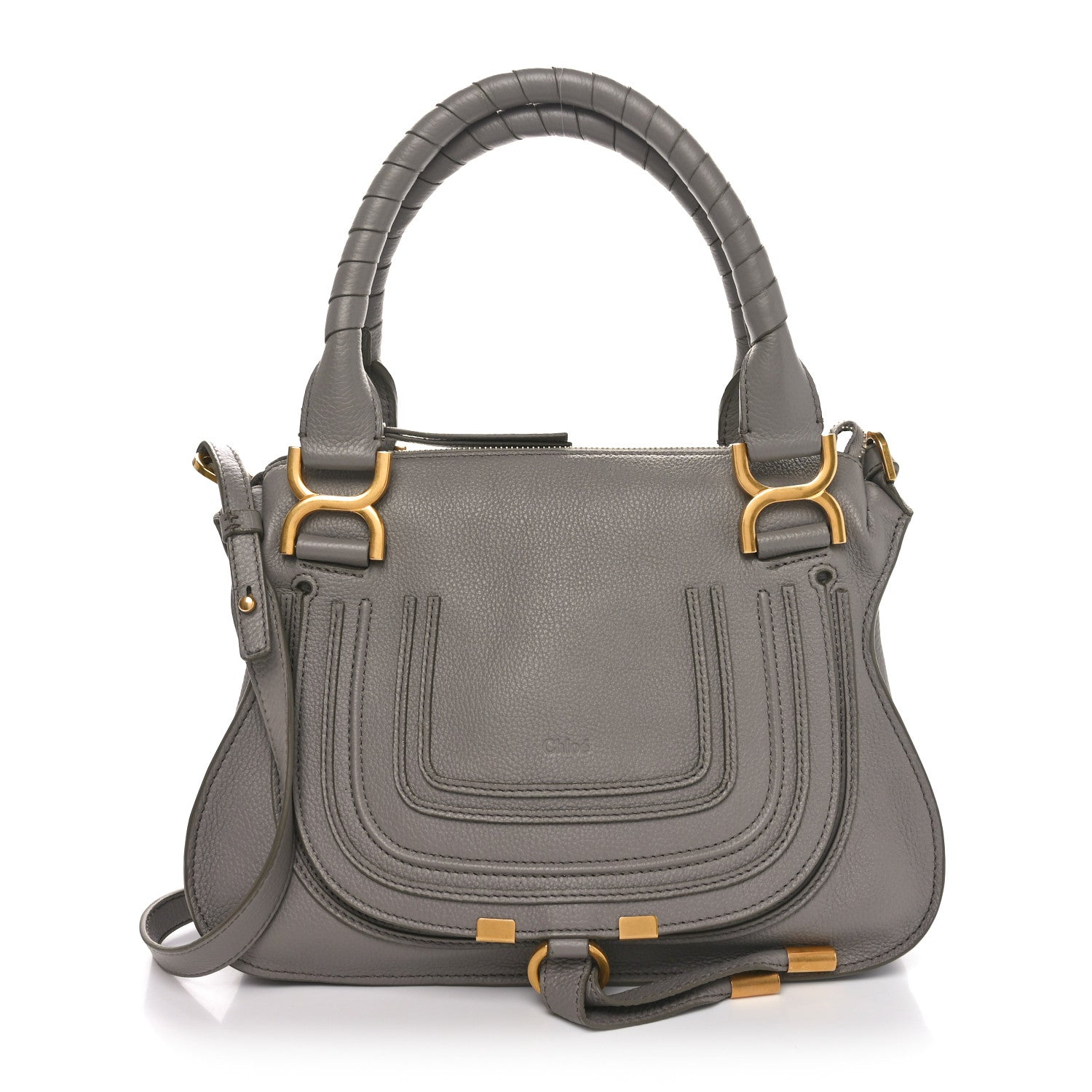 Chloe Calfskin Small Marcie Satchel Cashmere Grey 1 of 10