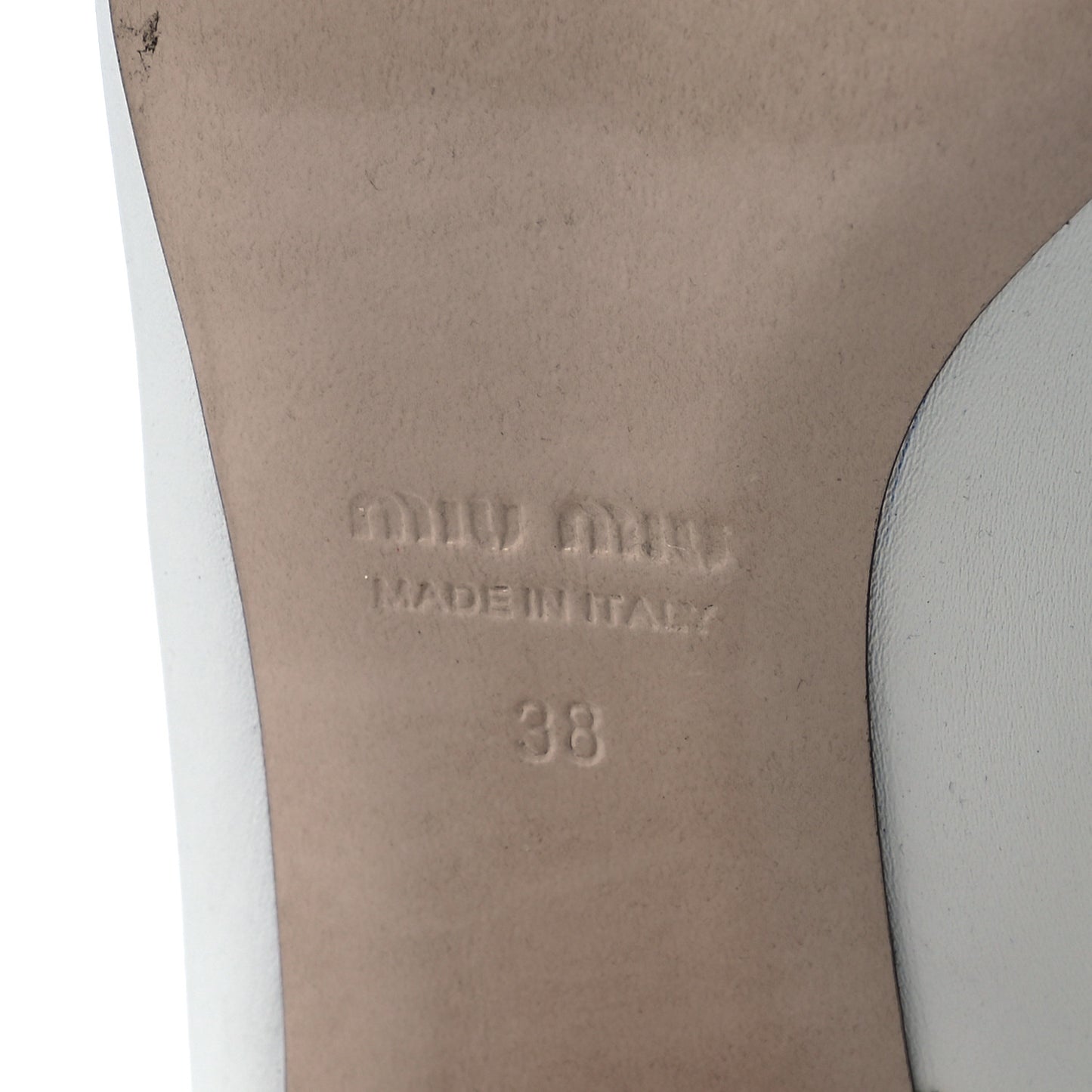 Calfskin Knee High Heel Boot 38 White