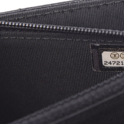 Chanel Aged Calfskin Chevron Quilted Reissue 2.55 Square Wallet On Chain WOC So Black 8 of 12