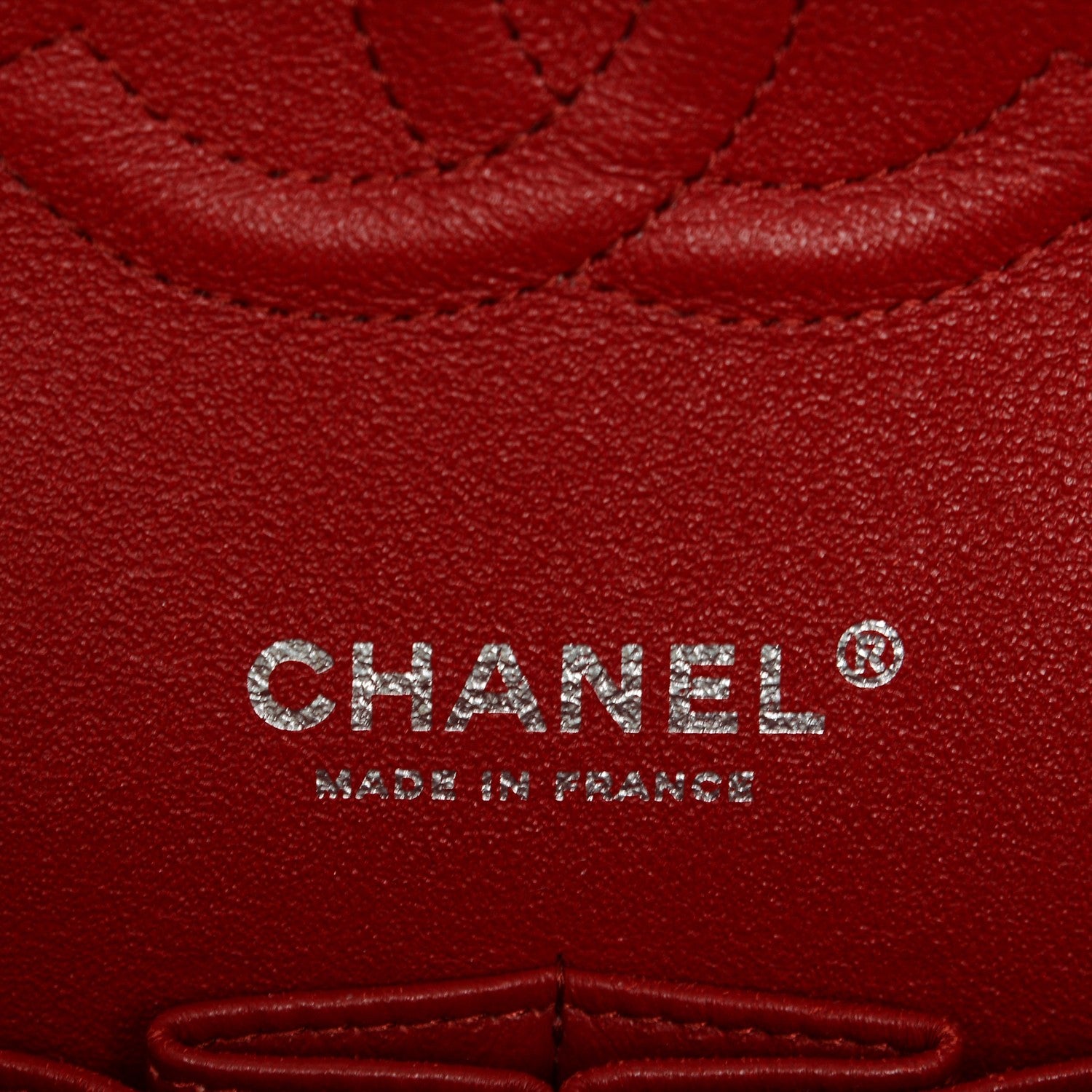 Chanel Caviar Chevron Quilted Medium Double Flap Dark Red 7 of 7