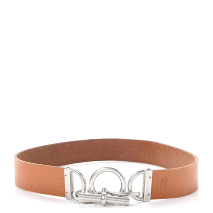 Hermes Vache Hunter Chaine D'Ancre Belt 75 Natural 1 of 8