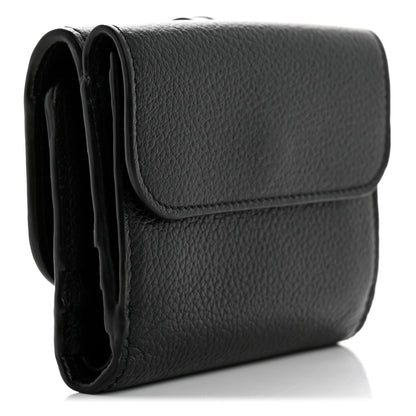 Chloe Calfskin Alphabet Tri-Fold Black 3 of 10