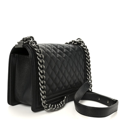 Chanel Caviar Quilted Medium Boy Flap Black 3 of 11