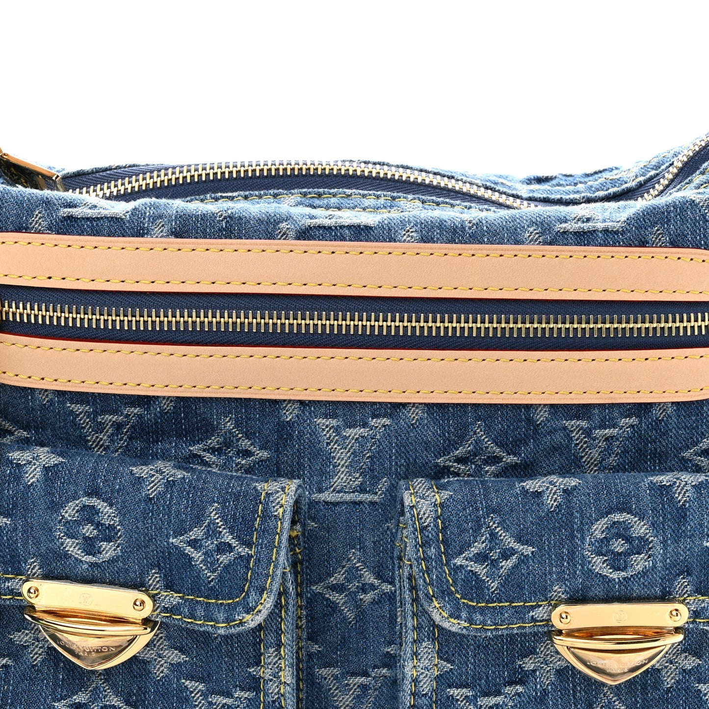 Monogram Denim Baggy PM  Blue