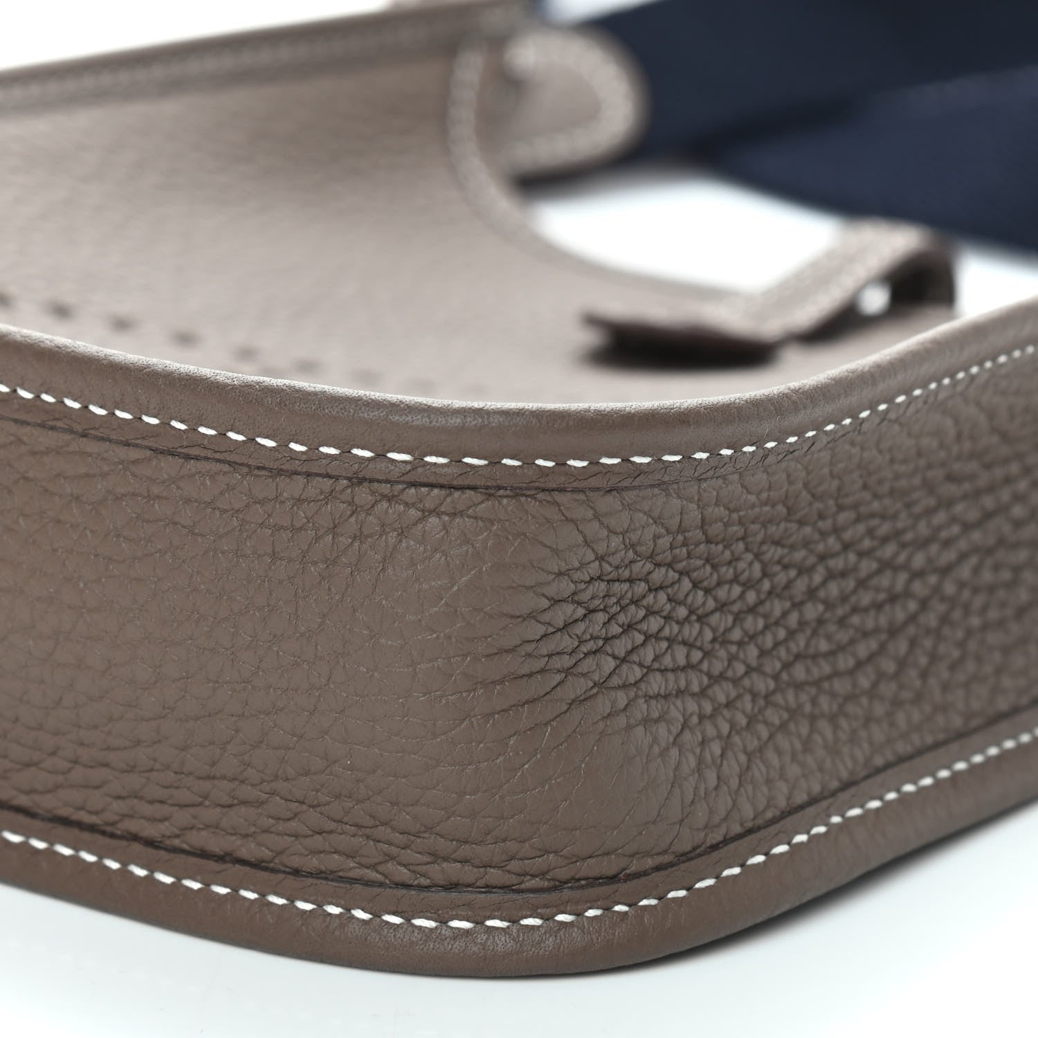 Hermes Taurillon Clemence Amazone Evelyne TPM Etoupe Bleu Indigo 8 of 8