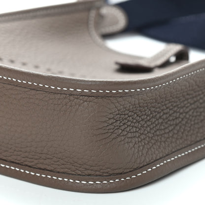 Hermes Taurillon Clemence Amazone Evelyne TPM Etoupe Bleu Indigo 8 of 8