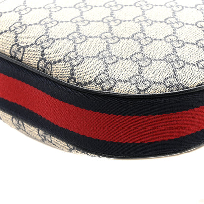 Gucci GG Supreme Monogram Textured Calfskin Web Large Attache Shoulder Bag Beige Blue 10 of 10