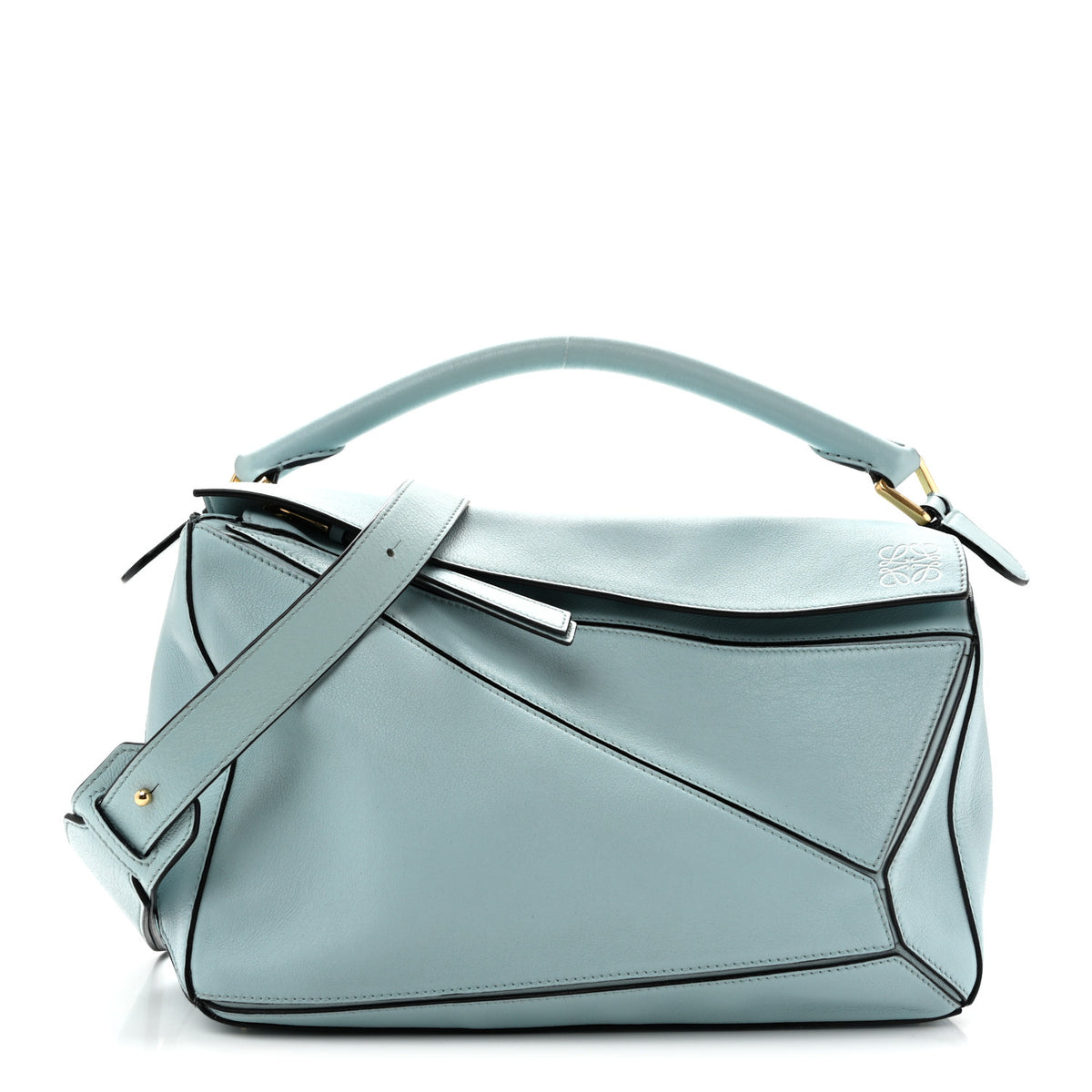 Loewe Calfskin Medium Puzzle Bag Light Blue 2 of 25
