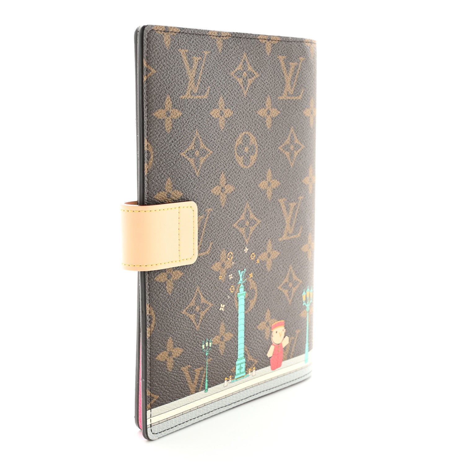 Louis Vuitton Monogram 2022 Christmas Animation Paris Notebook Cover Pink 3 of 7