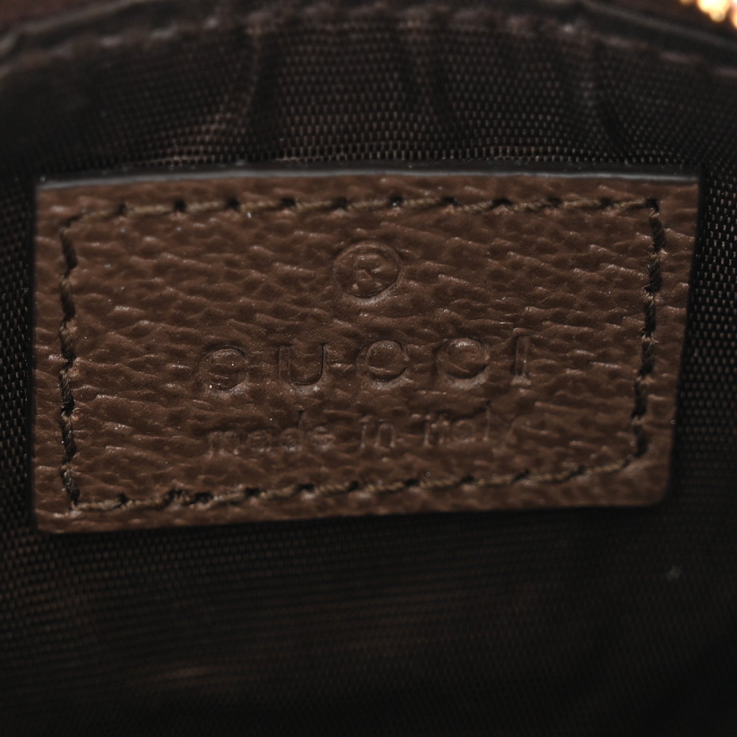 Gucci GG Supreme Monogram Selleria Key Case Beige Ebony Cocoa 5 of 7