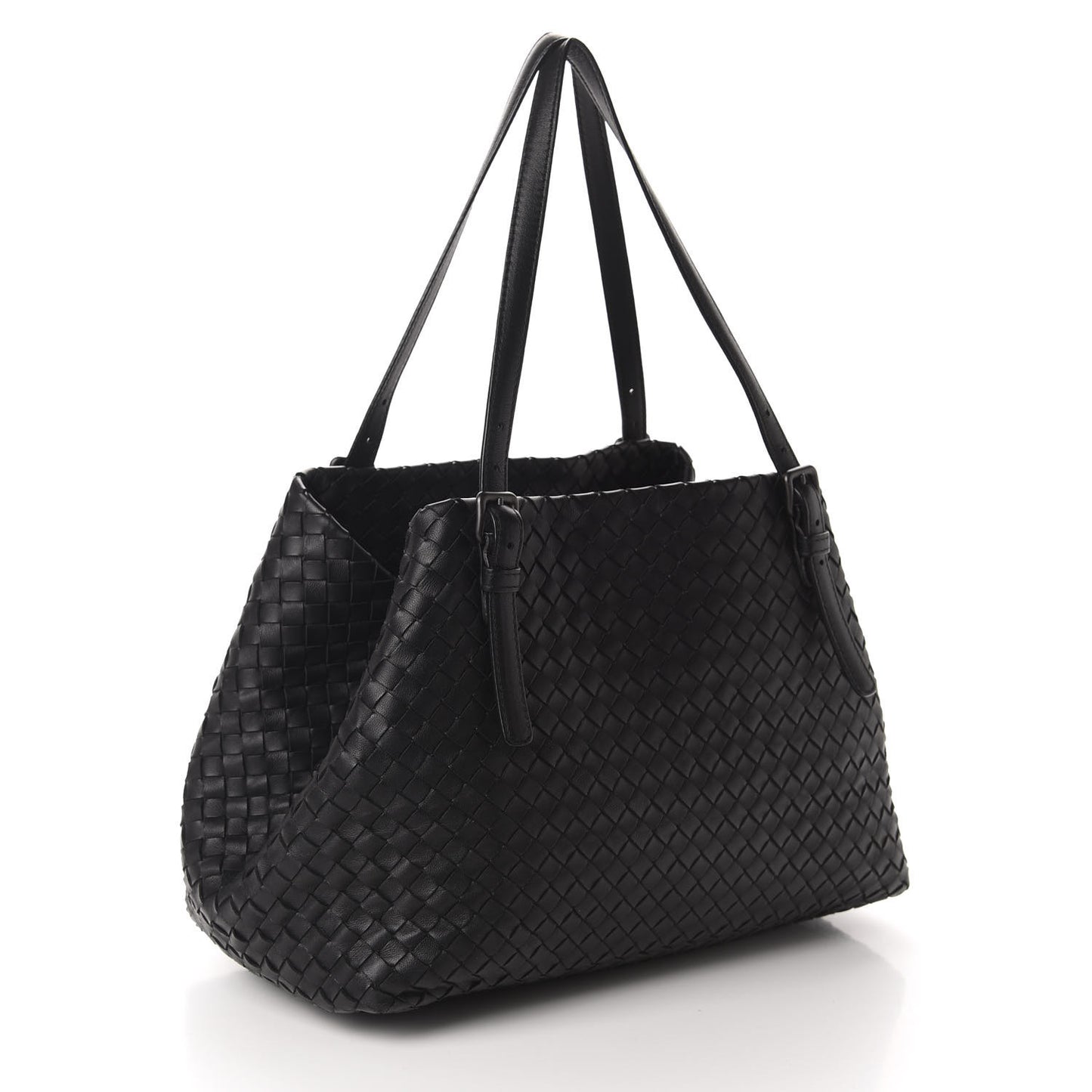 Nappa Intrecciato Medium Seamless Tote Black
