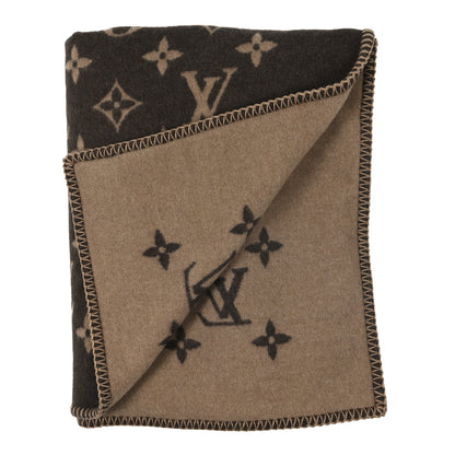 Louis Vuitton Wool Cashmere Neo Monogram Blanket Marron 2 of 3