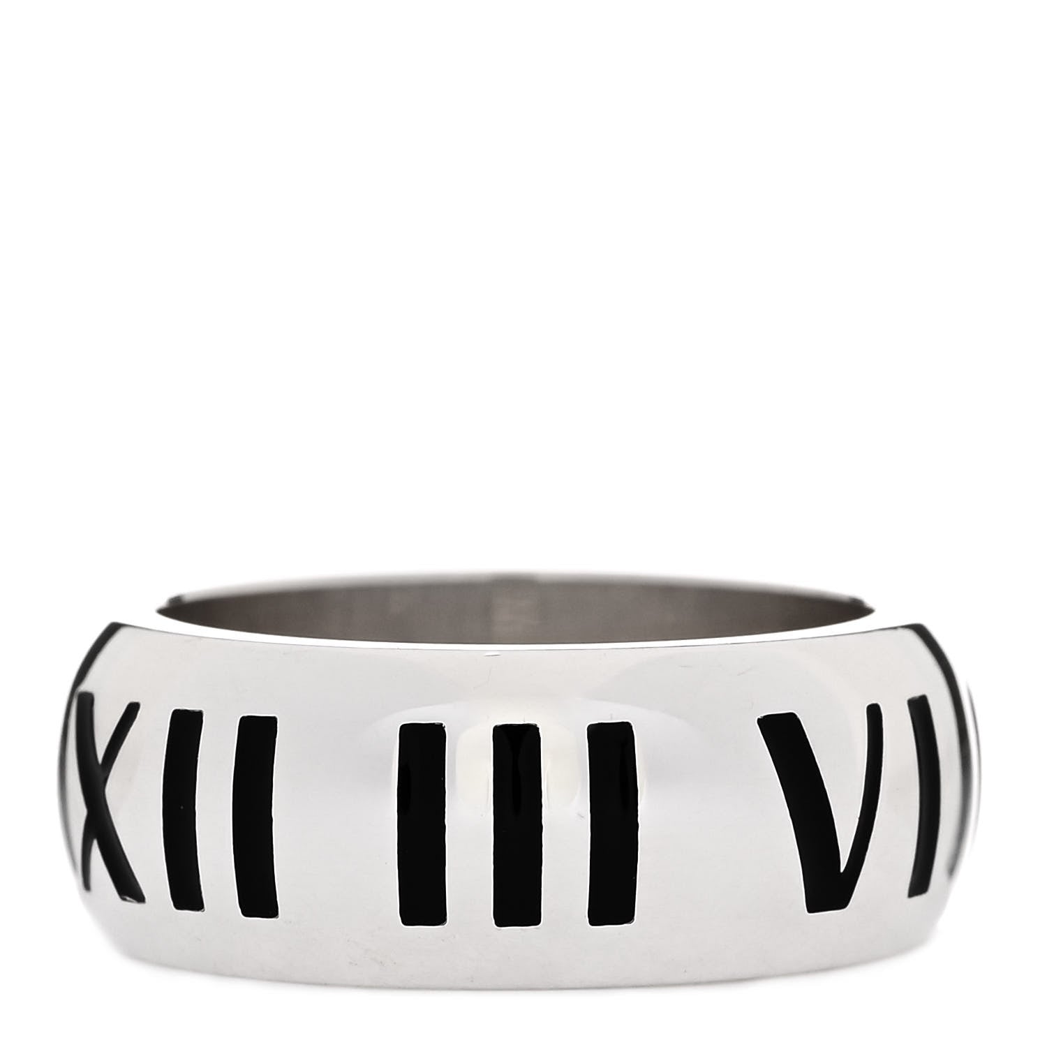 Tiffany Sterling Silver Resin Atlas Band Ring 52 6 Black 3 of 4
