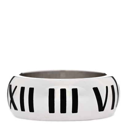 Tiffany Sterling Silver Resin Atlas Band Ring 52 6 Black 3 of 4
