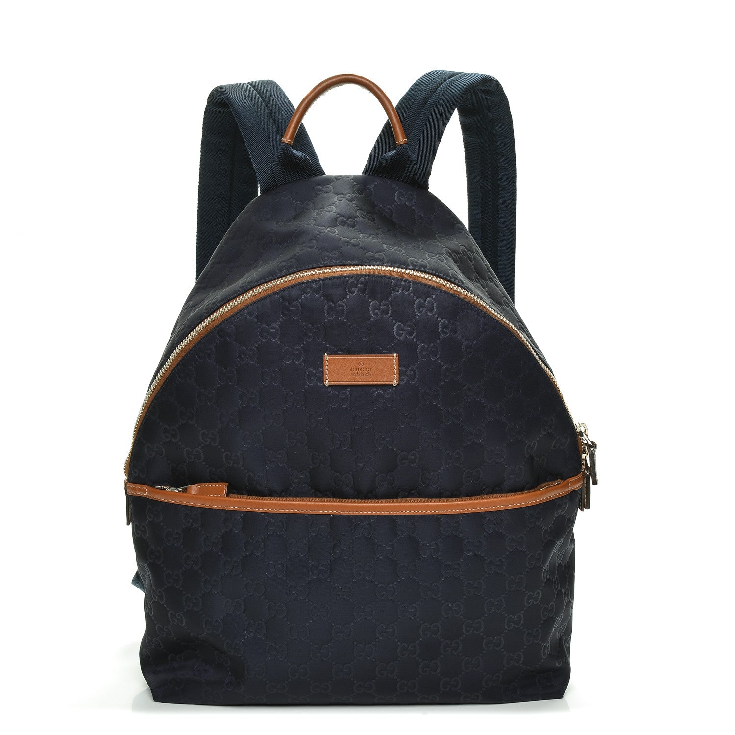 Gucci Nylon Monogram Medium Classic Backpack Blue 1 of 6