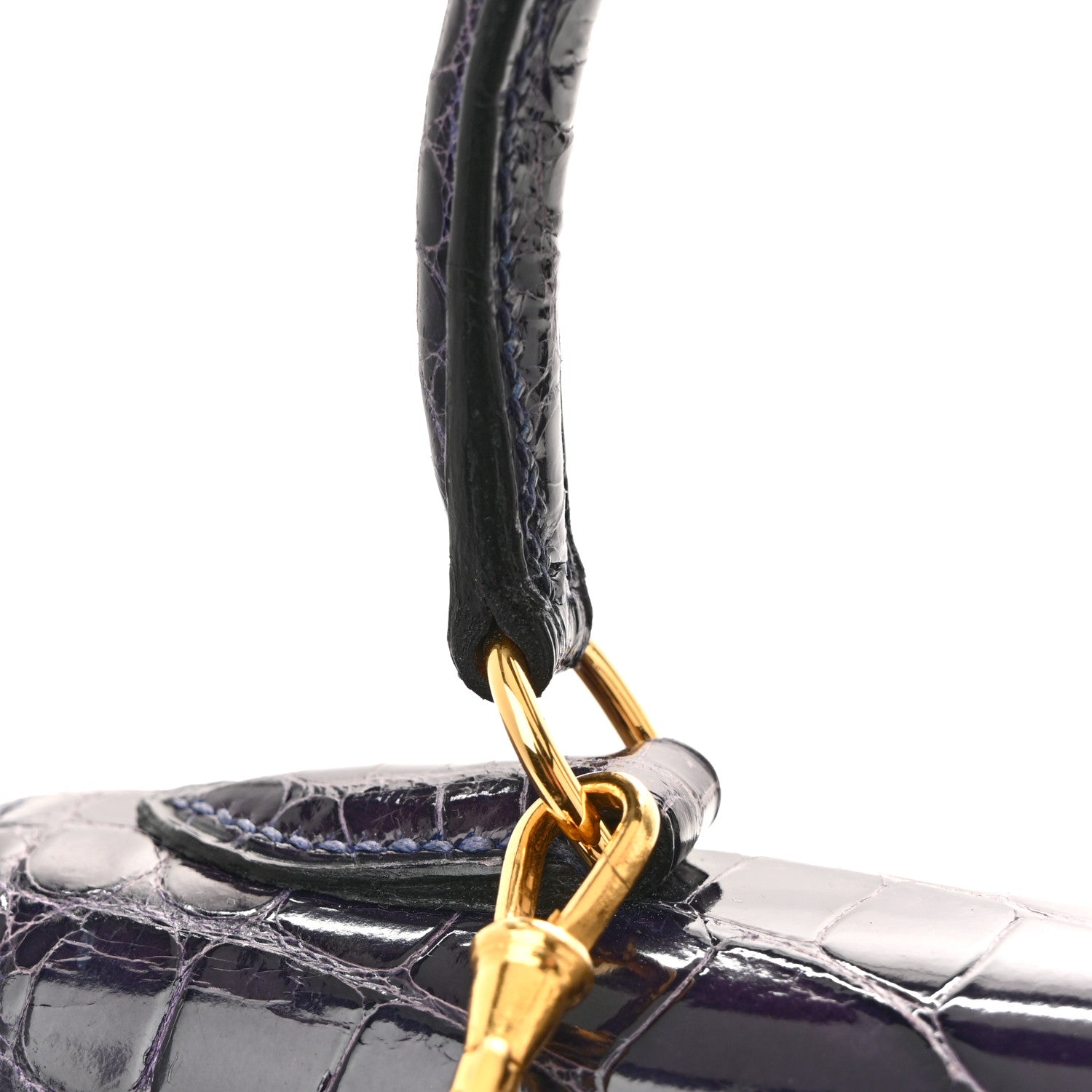 Hermes Shiny Alligator Mini Kelly Sellier 20 Amethyste 14 of 14