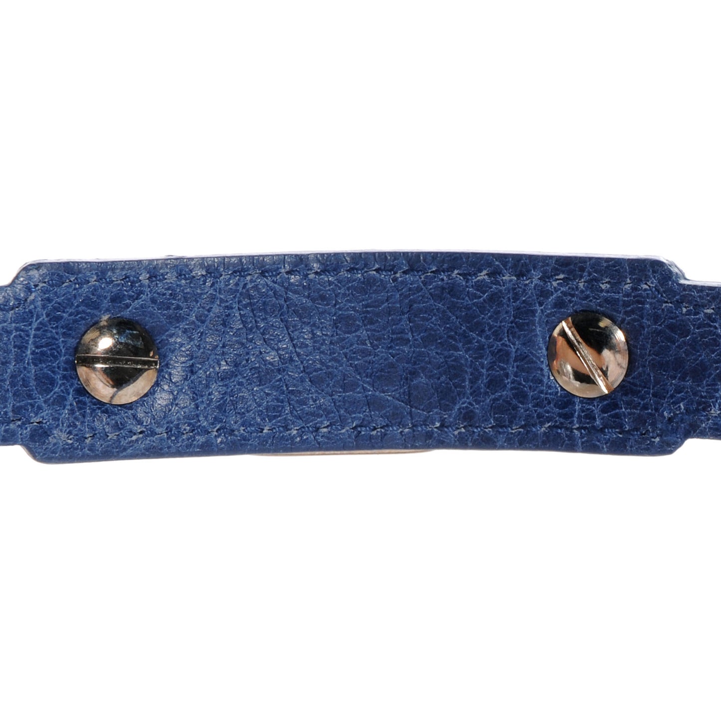 Agneau Giant 12 Silver Hardware Triple Tour Bracelet Small Bleu Cobalt
