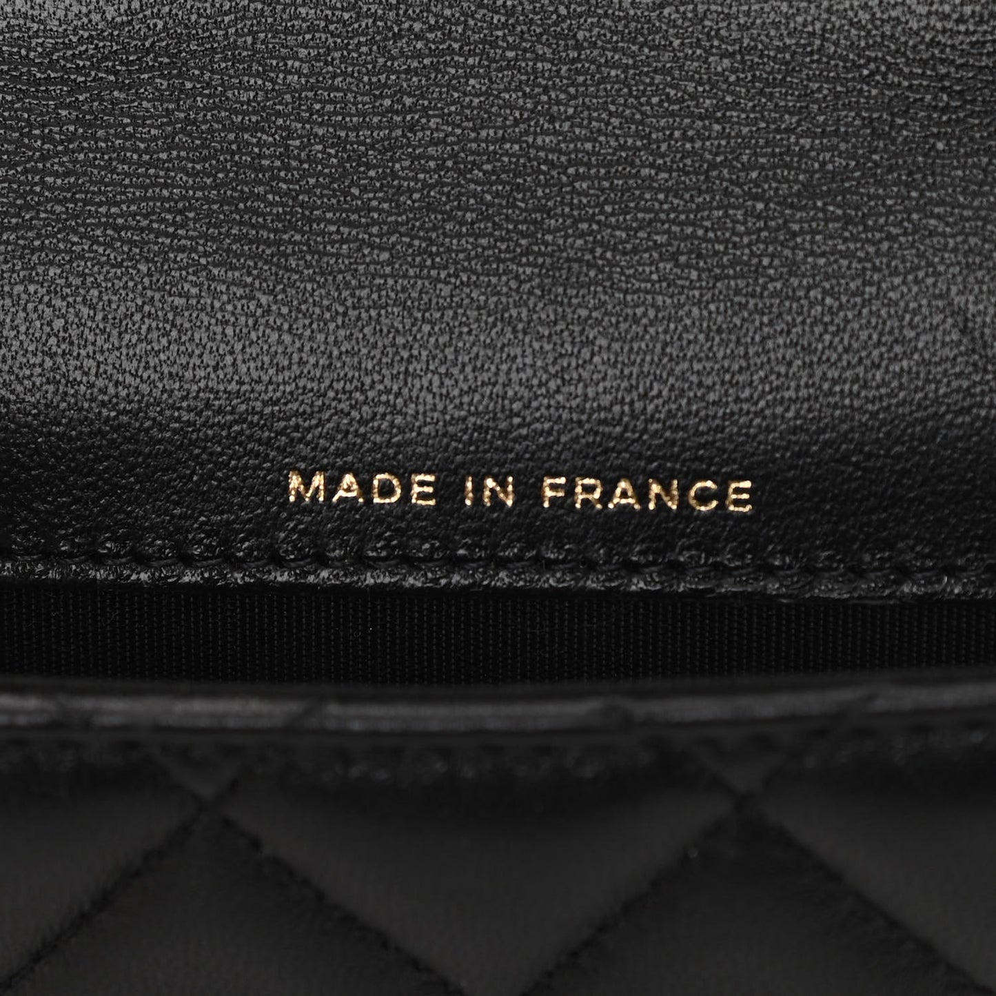 Lambskin Quilted Top Handle Flap Coin Purse With Chain Black