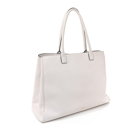Versace Grained Calfskin La Medusa Chain Tote White 3 of 10