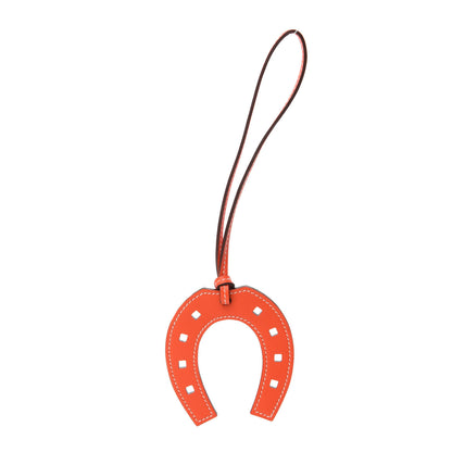 Hermes Swift Paddock Horseshoe Bag Charm Orange Poppy 1 of 4