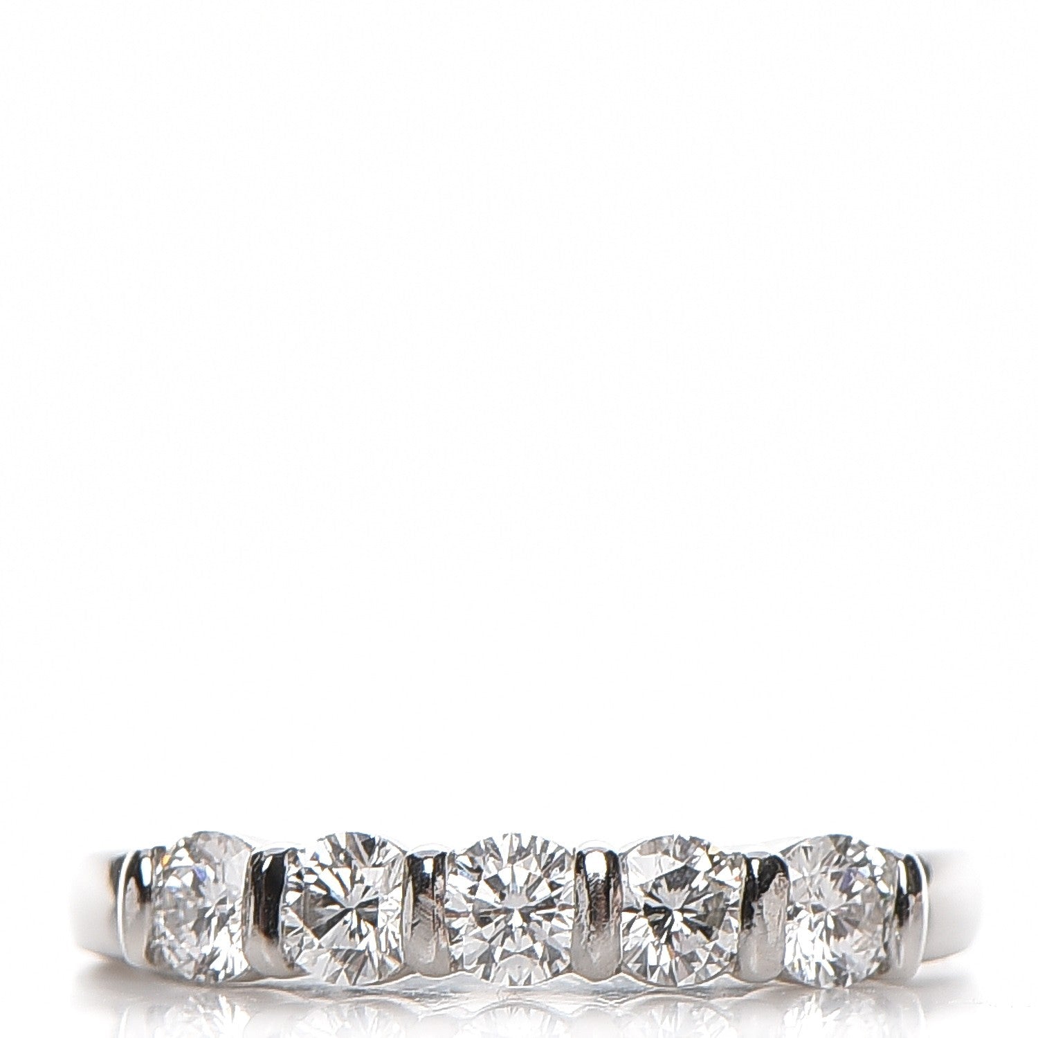 Tiffany Platinum .55 Carat Diamond Wedding Band Ring 4.5 1 of 4
