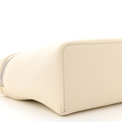 Loro Piana LORO PIANA Grained Calfskin L19 Extra Pocket Pouch Whisper White 8 of 9
