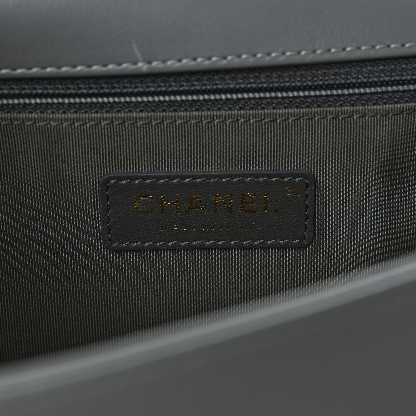 Lambskin Quilted New Medium Boy Flap Grey