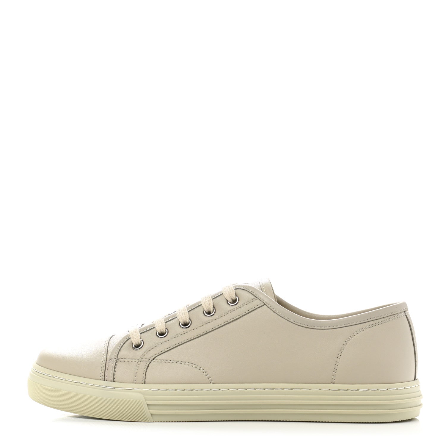 Gucci Calfskin Miro Soft Mens Lace Up Sneakers 8.5 Mystic White 1 of 9