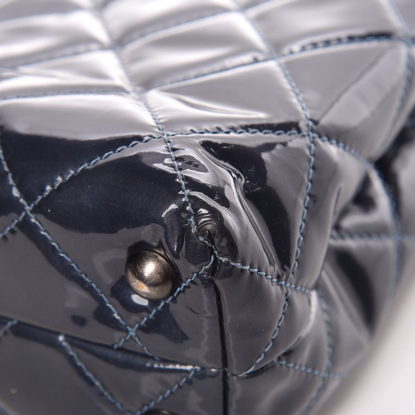 Patent Quilted Reissue 2.55 Tote Blue