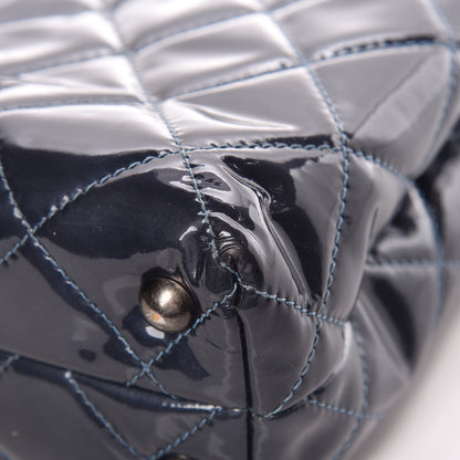 Chanel Patent Quilted Reissue 2.55 Tote Blue 12 of 15
