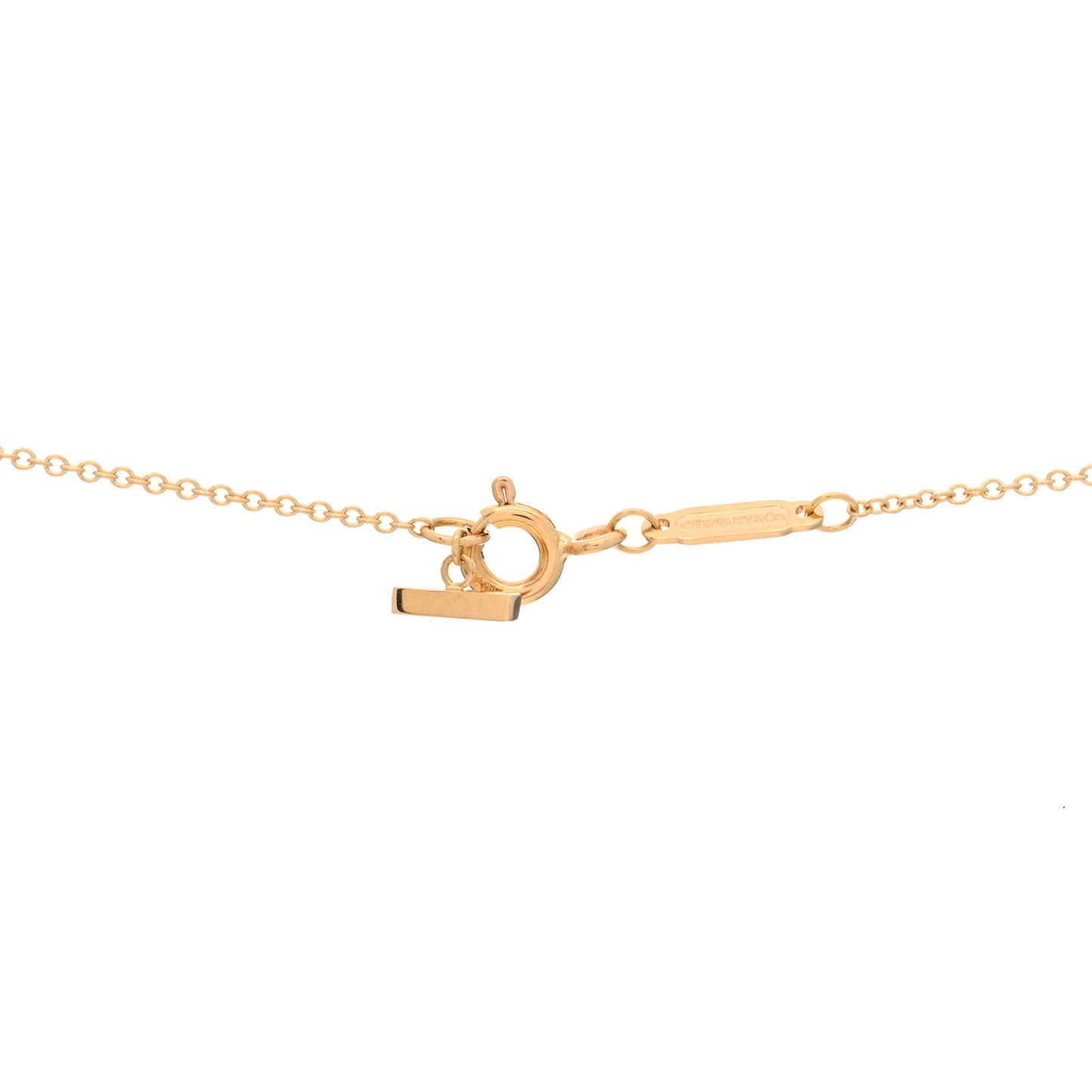 18K Rose Gold Large T Smile Pendant Necklace