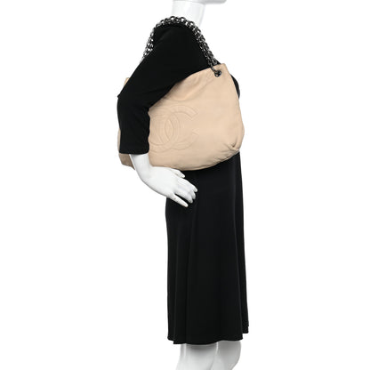 Chanel Lambskin Soft And Chain Hobo Beige 2 of 12