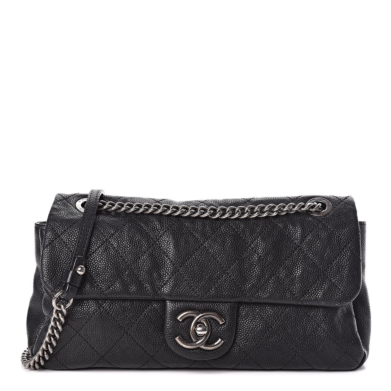 Chanel Caviar Quilted Medium Simply CC Flap Black 1 of 10
