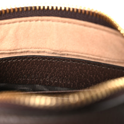 Gucci GG Supreme Monogram Textured Calfskin Web Mini Ophidia Half Moon Hobo Beige Ebony New Acero 7 of 11