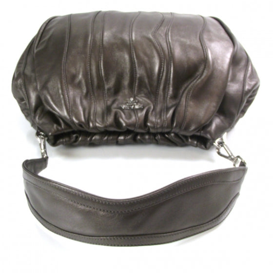 Nappa Mordore Stripes Shoulder Bag Graphite