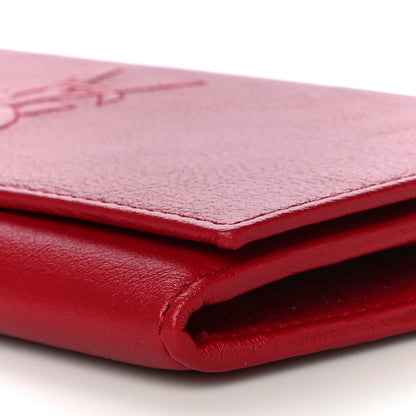 Saint Laurent Goatskin Belle De Jour Flap Wallet Rouge Orient 10 of 11