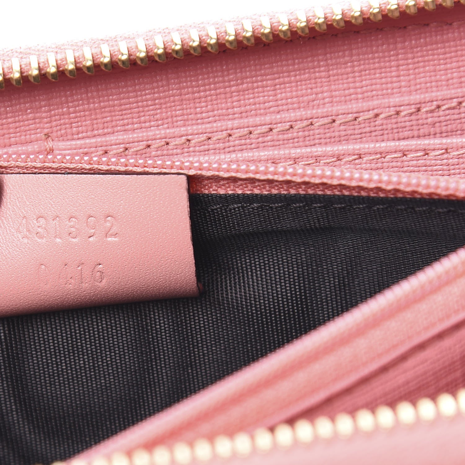 Gucci GG Supreme Monogram Embroidered Face Zip Around Wallet Pink 6 of 7