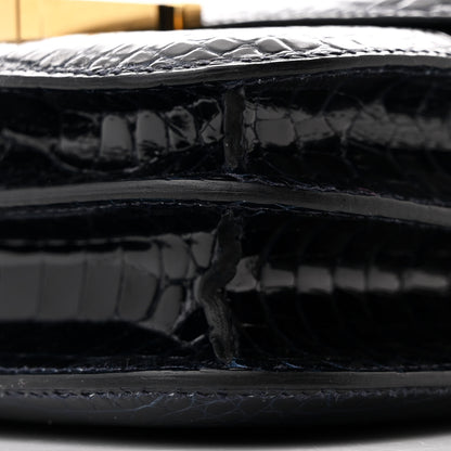 Hermes Shiny Alligator Constance 18 Bleu Baltique 12 of 13