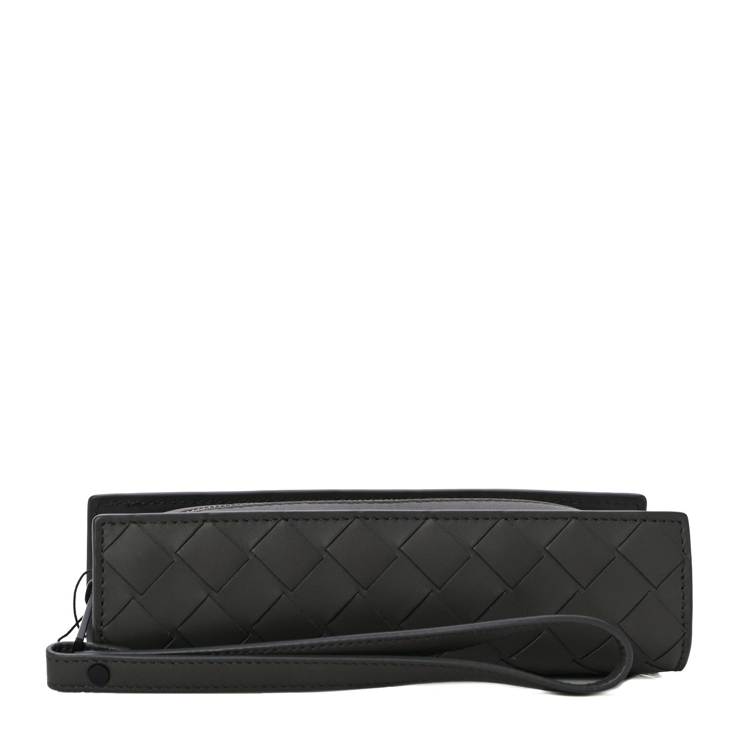 Bottega Veneta Nappa Maxi Intreccio Wristlet Pouch Graphite 1 of 18