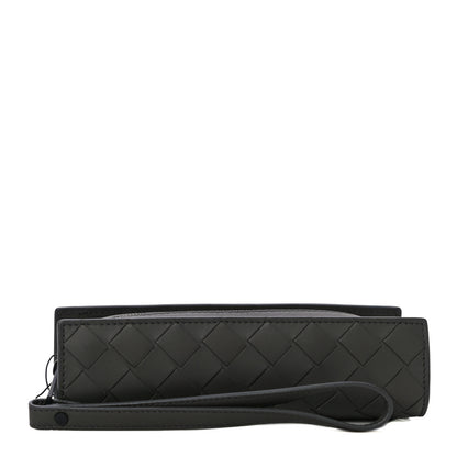 Bottega Veneta Nappa Maxi Intreccio Wristlet Pouch Graphite 1 of 18