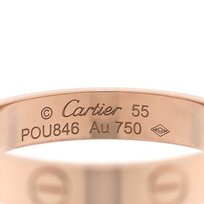 Cartier 18K Pink Gold 3.5mm LOVE Wedding Band Ring 55 7.25 4 of 5