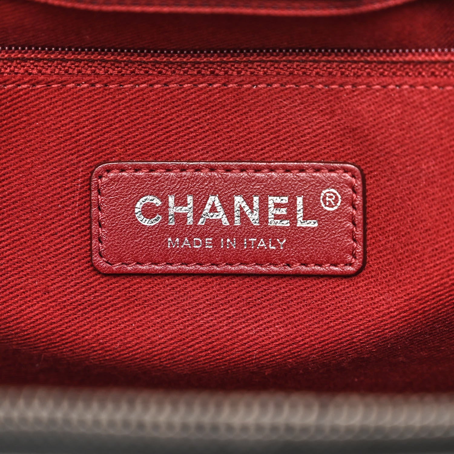 Chanel Calfskin Chevron Stitched Shopping Tote Black 6 of 10