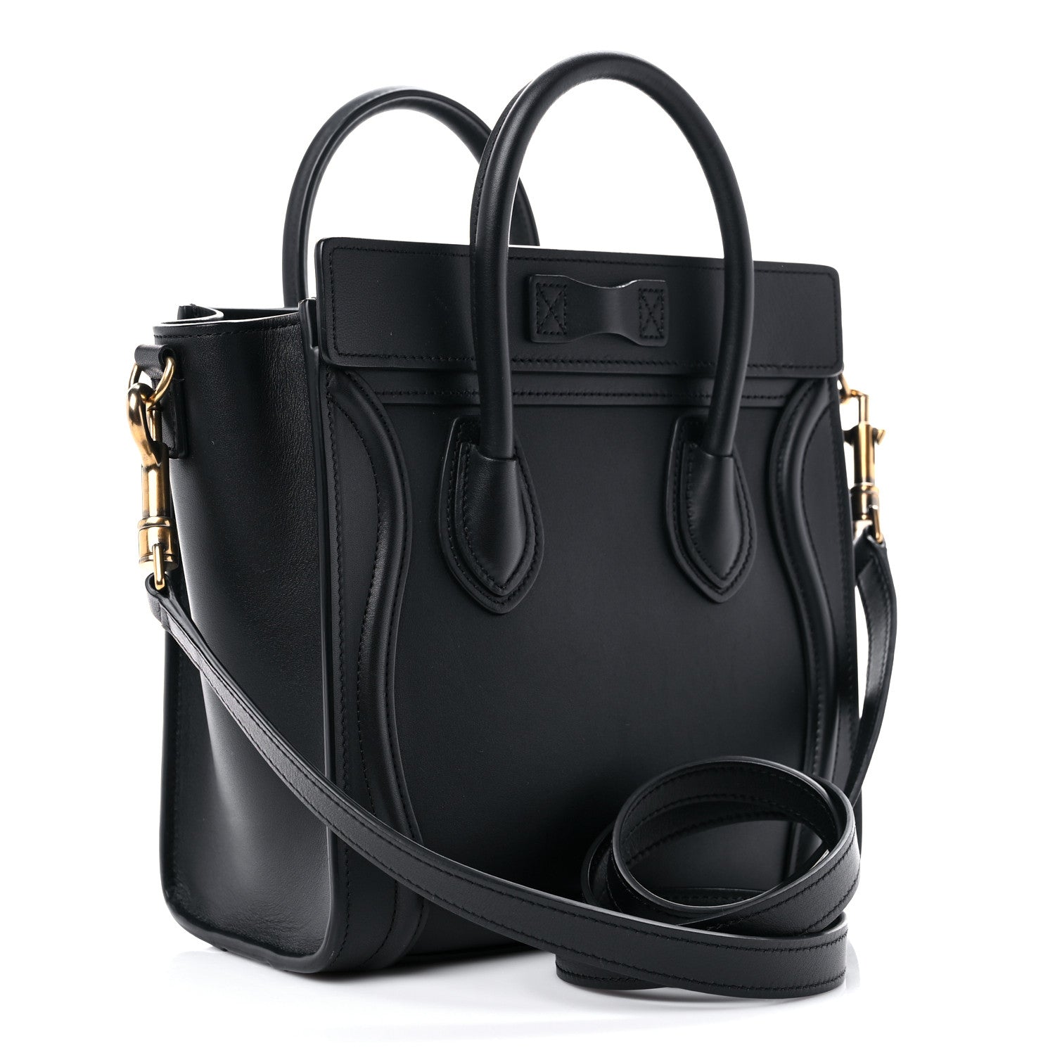 Celine Smooth Calfskin Nano Luggage Black 3 of 14